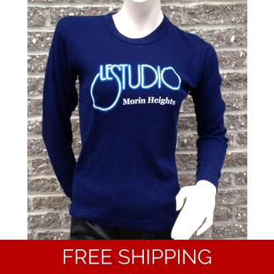 Girlie Navy Blue Long sleeves R-Neck White & Blue Front Logo M/H